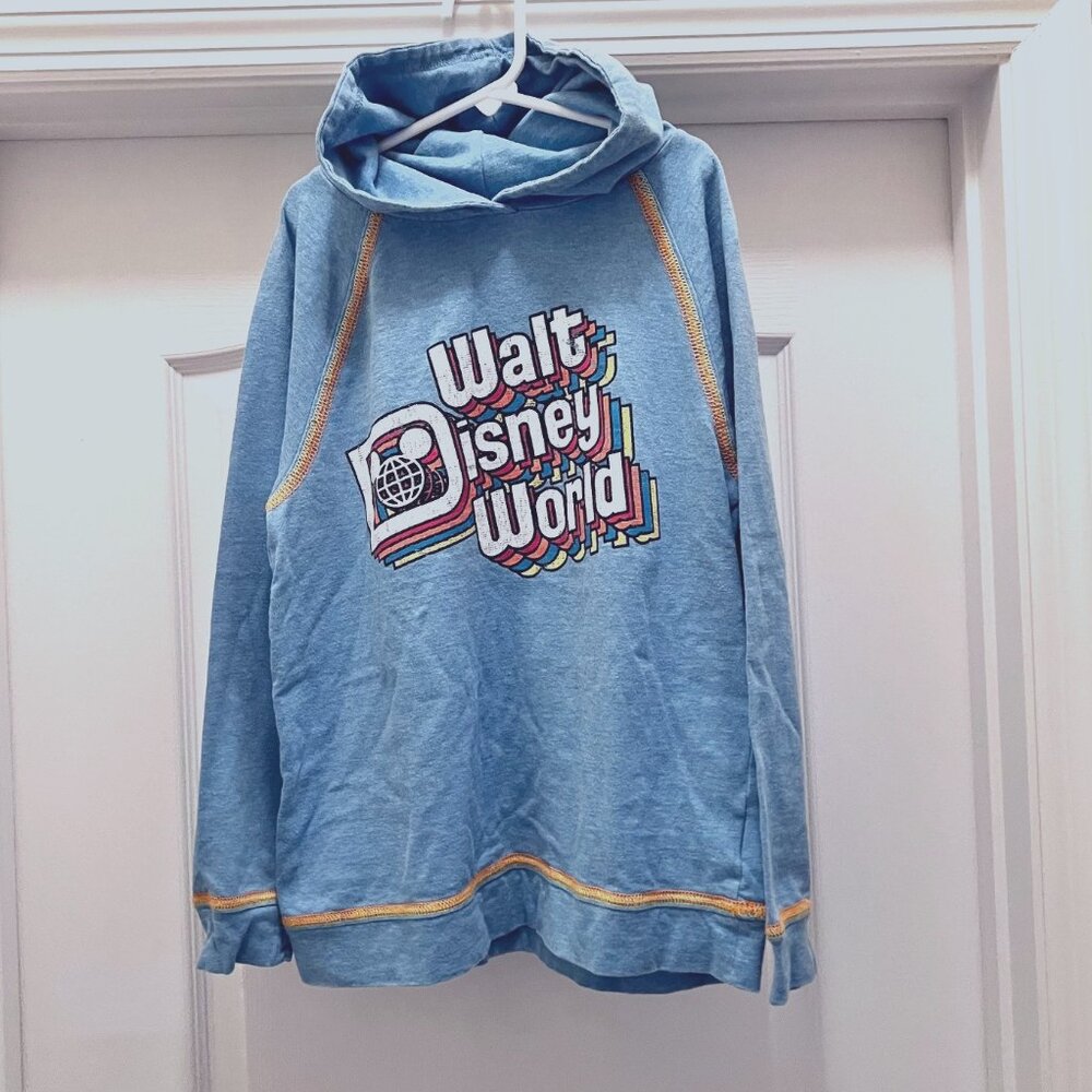 Walt Disney World-Blue Hooded Sweatshirt-Kids Size XL-